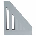 Лоток вертикальный для бумаг BRAUBERG "Contract" (260х85х300 мм), отверстия на торцах, серый, 230887 230887