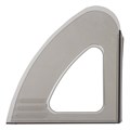 Лоток вертикальный для бумаг BRAUBERG "Delta", 240х90х240 мм, тонированный серый, 237241 237241