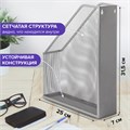 Лоток вертикальный для бумаг BRAUBERG "Germanium" (250х72х315 мм), металлический, серебряный, 231949 231949