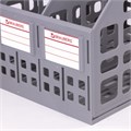 Лоток вертикальный для бумаг BRAUBERG "MAXI Plus", 240 мм, 3 отделения, сетчатый, сборный, серый, 237014 237014