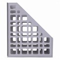 Лоток вертикальный для бумаг BRAUBERG "MAXI Plus", 240 мм, 3 отделения, сетчатый, сборный, серый, 237014 237014