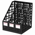 Лоток вертикальный для бумаг BRAUBERG "MAXI Plus", 240 мм, 3 отделения, сетчатый, сборный, черный, 237013 237013