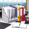 Лоток вертикальный для бумаг BRAUBERG "MAXI Plus", 240 мм, 6 отделений, сетчатый, сборный, серый, 237016 237016