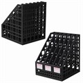 Лоток вертикальный для бумаг BRAUBERG "MAXI Plus", 240 мм, 6 отделений, сетчатый, сборный, черный, 237015 237015