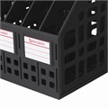 Лоток вертикальный для бумаг BRAUBERG "MAXI Plus", 240 мм, 6 отделений, сетчатый, сборный, черный, 237015 237015