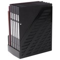 Лоток вертикальный для бумаг BRAUBERG "MAXI-plus" (250х160х300 мм), сетчатый, черный, 237005 237005