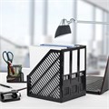 Лоток вертикальный для бумаг BRAUBERG "Office-Expert", 215 мм, 3 отделения, сборный, черный, 238017 238017