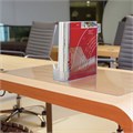 Лоток вертикальный для бумаг BRAUBERG "Office", 255х95х290 мм, прозрачный, 237231 237231