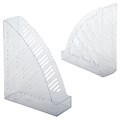 Лоток вертикальный для бумаг BRAUBERG "Standard+", 250х90х300 мм, прозрачный, 237227 237227