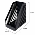 Лоток вертикальный для бумаг BRAUBERG ULTRA увеличенная ширина, 250х160х290 мм, черный, 238253 238253