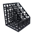Лоток вертикальный для бумаг BRAUBERG ULTRA, 240 мм, 3 отделения, сетчатый, сборный, черный, 238249 238249