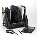 Лоток вертикальный для бумаг STAFF Basic, 245х320х285 мм, 6 отделений, сетчатый сборный, 237946 237946