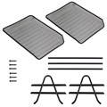 Лоток горизонтальный металлический для бумаг, 2 секции, BRAUBERG "Germanium", А4 (355х205х295 мм), черный, 231950 231950