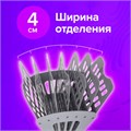 Лоток для бумаг веерный BRAUBERG "Basic" 7-ми секционный, 6 отделений, сетчатый, серый, 237020 237020