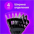 Лоток для бумаг веерный BRAUBERG "Basic" 7-ми секционный, 6 отделений, сетчатый, черный, 237019 237019
