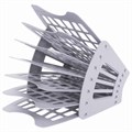 Лоток для бумаг веерный BRAUBERG-SMART, 7-ми секционный, сетчатый, серый, 231144 231144