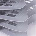Лоток для бумаг веерный BRAUBERG-SMART, 7-ми секционный, сетчатый, серый, 231144 231144