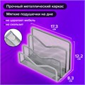 Подставка для сортировки писем и бумаг 3-х секционная BRAUBERG "Germanium", 122х173х83 мм, серебро, 237970 237970
