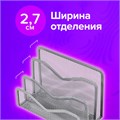 Подставка для сортировки писем и бумаг 3-х секционная BRAUBERG "Germanium", 122х173х83 мм, серебро, 237970 237970