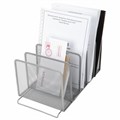 Подставка для сортировки писем и бумаг 5-ти секционная BRAUBERG "Germanium", 195х365х205 мм, серебро, 237969 237969