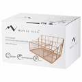Органайзер для косметики и мелочей металлический 4 секции, MONTE VITA, 160х240х150 мм, золото, 272479 272479