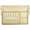 Органайзер для косметики и мелочей металлический 4 секции, MONTE VITA, 160х240х150 мм, золото, 272479 272479