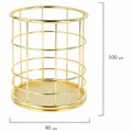 Органайзер стаканчик для косметики и мелочей MONTE VITA, металлический, 100х90 мм, золото, 272486 272486