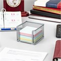 Подставка для бумажного блока BRAUBERG "Germanium" металлическая, 78*105*105 мм, серебристая, 231945 231945