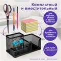 Подставка-органайзер BRAUBERG "Germanium", металлическая, 3 секции, 102х186х95 мм, черная, 231986 231986