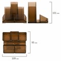 Подставка-органайзер BRAUBERG-CONTRACT, 109х95х101,5 мм, 5 отделений, тонированная, 230994 230994