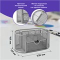 Подставка-органайзер металлическая BRAUBERG "Germanium", 9 секций, 105х220х110 мм, серебро, 237419 237419
