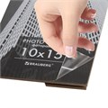 Рамка 10х15 см небьющаяся, багет 14 мм, пластик, BRAUBERG "Original", черная, 391227 391227