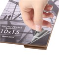 Рамка 10х15 см небьющаяся, багет 14,6 мм, пластик, BRAUBERG "Original Line", белая/золото, 391235 391235