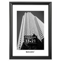 Рамка 15х21 см небьющаяся, багет 14 мм, пластик, BRAUBERG "Original", черная, 391228 391228