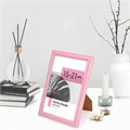Рамка 15х21 см небьющаяся, багет 17,5 мм, пластик, BRAUBERG "Colorful", розовая, 391247 391247