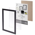 Рамка 21х30 см небьющаяся, аналог IKEA, багет 21 мм, МДФ, BRAUBERG "Idea", черная, 391371 391371