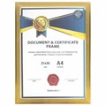 Рамка 21х30 см небьющаяся, багет 15 мм пластик, BRAUBERG "Respect", золотистая, 391272 391272