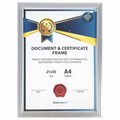 Рамка 21х30 см небьющаяся, багет 15 мм пластик, BRAUBERG "Respect", серебристая, 391271 391271