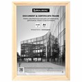 Рамка 21х30 см небьющаяся, КОМПЛЕКТ 3 шт., багет 20 мм дерево, BRAUBERG "Business", цвет натуральное дерево, 391354 391354