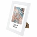 Рамка 21х30 см небьющаяся, КОМПЛЕКТ 3 шт., багет 29 мм, МДФ, BRAUBERG "Basic", белая, 391260 391260