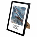 Рамка 21х30 см небьющаяся, КОМПЛЕКТ 4 шт., багет 16 мм МДФ, BRAUBERG "Basic", черная, 391259 391259