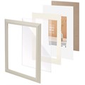 Рамка 21х30 см с паспарту 13х18 см, небьющаяся, аналог IKEA, багет 26 мм, МДФ, BRAUBERG "Zool", серая, 391377 391377
