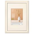 Рамка 21х30 см с паспарту 13х18 см, небьющаяся, аналог IKEA, багет 26 мм, МДФ, BRAUBERG "Zool", цвет слоновая кость, 391376 391376