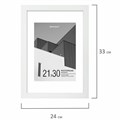 Рамка 21х30 см с паспарту 15х21 см небьющаяся, багет 20 мм пластик, BRAUBERG "New Age", белая, 391276 391276