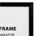 Рамка 21х30 см черная, пластик, багет 8 мм, BRAUBERG "Slim", плотный задник с ножкой, акриловый экран, 391317 391317