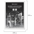 Рамка 21х30 см, дерево, багет 14 мм, BRAUBERG "Elegant", белая, акриловый экран, 391294 391294