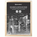 Рамка 21х30 см, дерево, багет 14 мм, BRAUBERG "Elegant", цвет натуральный, акриловый экран, 391296 391296