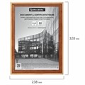 Рамка 21х30 см, дерево, багет 20 мм, BRAUBERG "Business", светлое дерево, акриловый экран, 391291 391291
