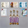 Рамка 21х30 см, пластик, багет 12 мм, BRAUBERG "HIT2", белая, стекло, 390948 390948
