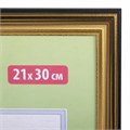 Рамка 21х30 см, пластик, багет 20 мм, BRAUBERG "HIT3", золото, стекло, 390990 390990